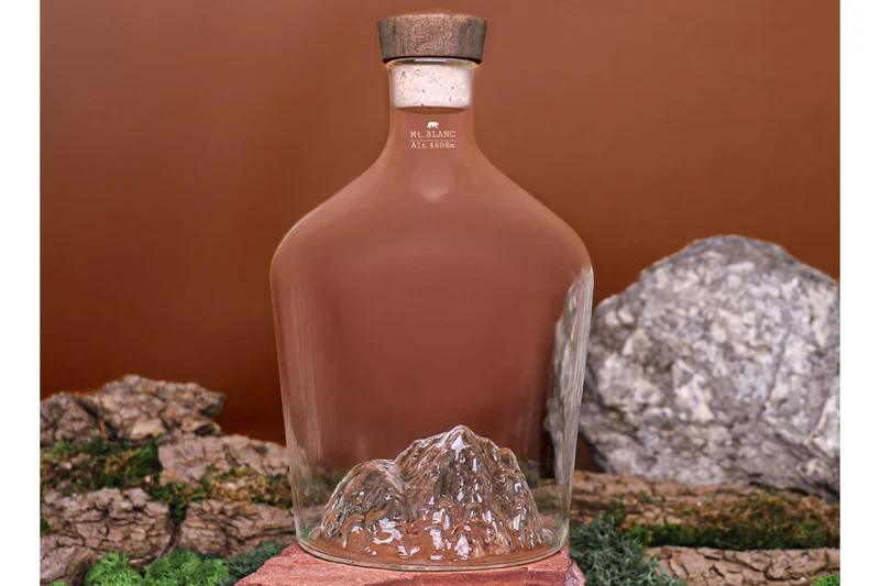 Carafe à spiritueux Alaskan Maker Topographic Mont Blanc en verre cristallin