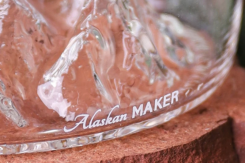 Carafe à spiritueux Alaskan Maker Topographic Mont Blanc en verre cristallin