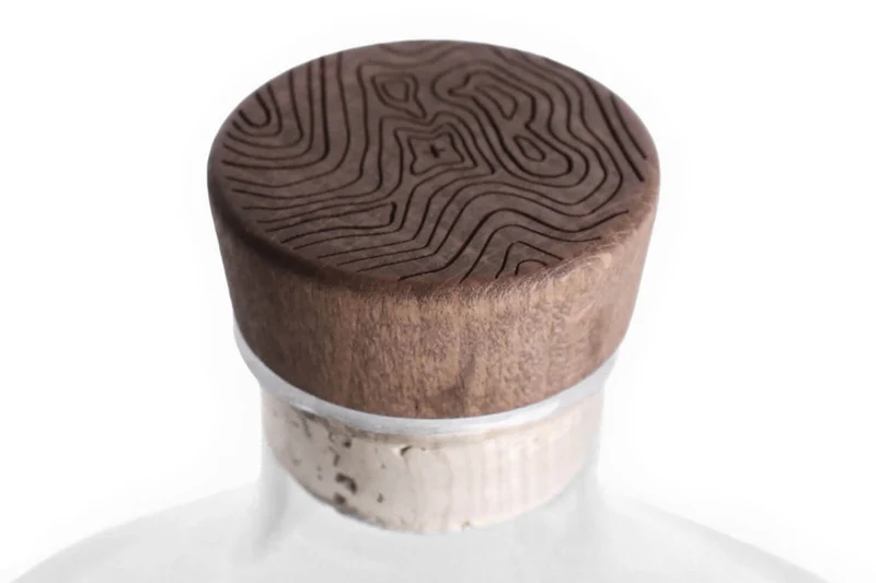 Carafe à spiritueux Alaskan Maker Topographic Mont Blanc en verre cristallin