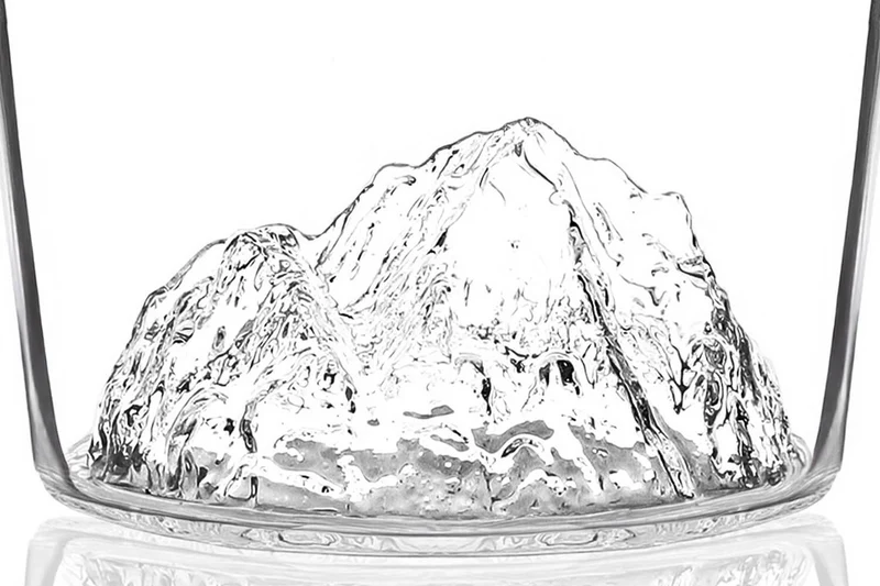 Carafe à spiritueux Alaskan Maker Topographic Mont Blanc en verre cristallin