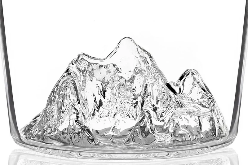 Carafe à spiritueux Alaskan Maker Topographic Mont Everest en verre cristallin