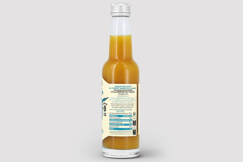 Sauce Martin Tonnerre force 8/12 piment Habanero jaune 100g