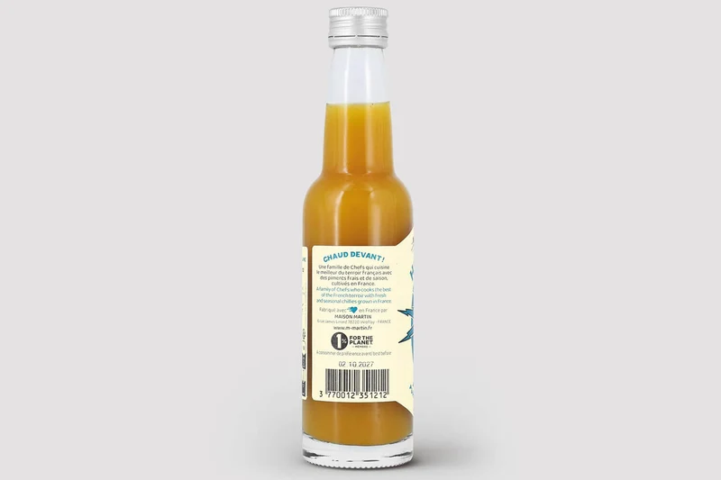 Sauce Martin Tonnerre force 8/12 piment Habanero jaune 100g