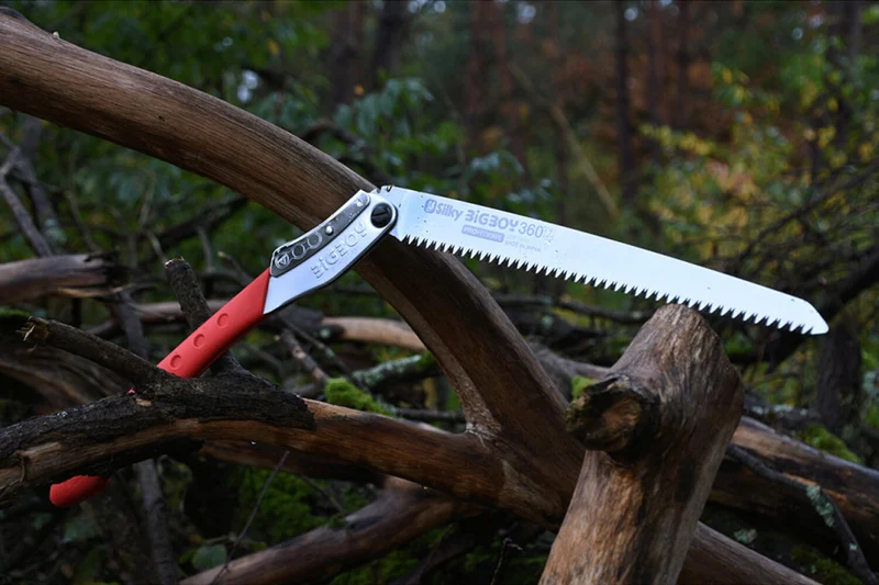 Scie pliante d'élagage Silky Bigboy 354-36 lame droite manche caoutchouc rouge 40,5cm