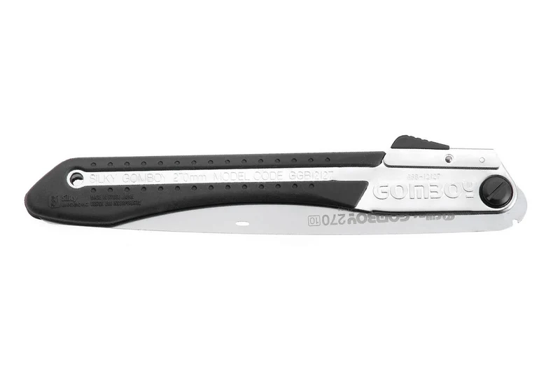 Scie pliante d'élagage Silky Gomboy 121-27 lame droite manche caoutchouc noir 30cm