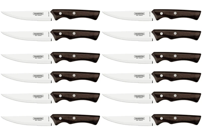 Set de 12 couteaux à steak Tramontina Jumbo lame crantée