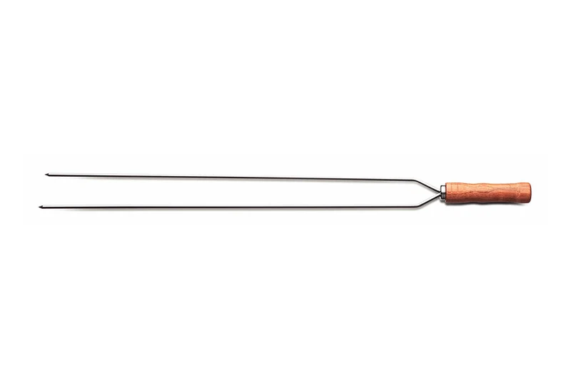 Brochette double Tramontina Churrasco en inox et bois 65cm