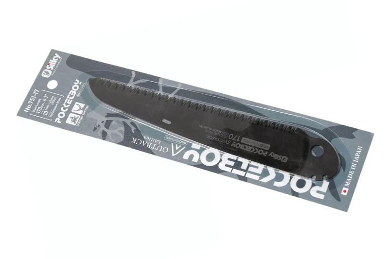 Lame droite de rechange noire 17cm Silky Outback Edition 751-17 pour scie Pocketboy