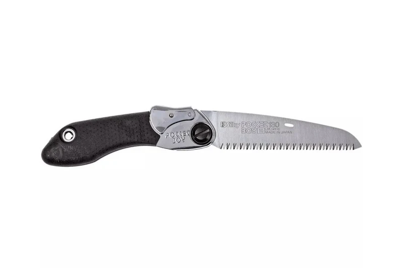 Scie pliante d'élagage Silky Pocketboy 340-13 lame droite manche caoutchouc noir 16cm