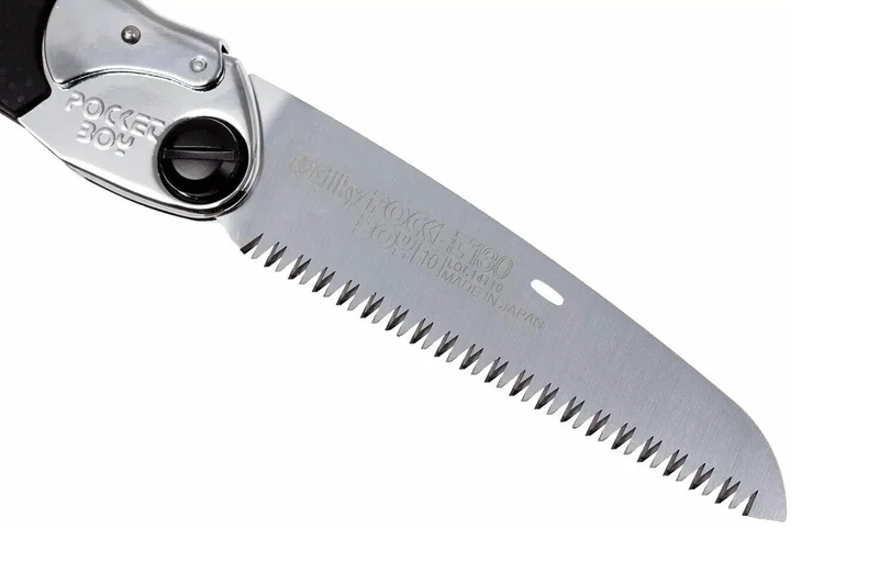 Scie pliante d'élagage Silky Pocketboy 340-13 lame droite manche caoutchouc noir 16cm