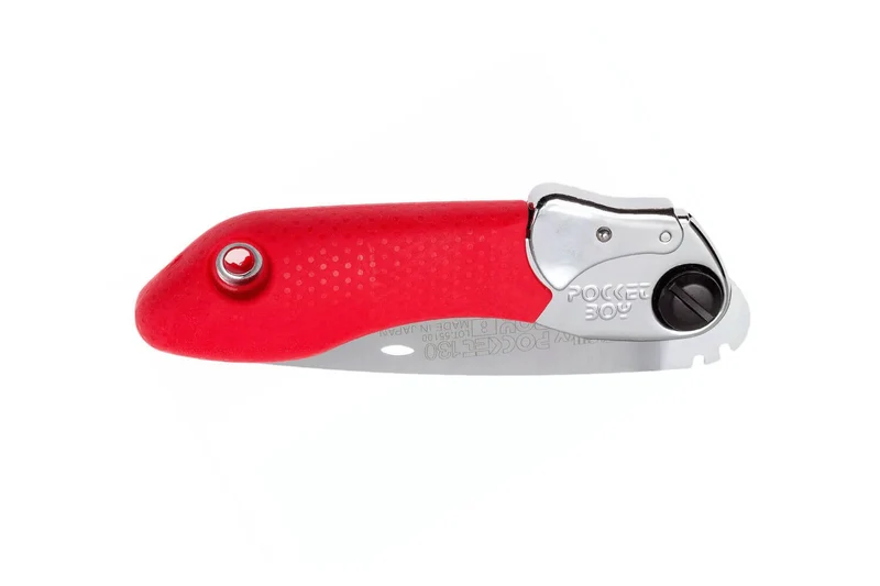 Scie pliante d'élagage Silky Pocketboy 34613 lame droite manche caoutchouc rouge 16cm
