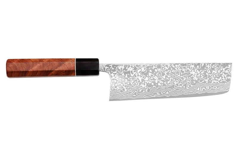 Couteau nakiri 16,5cm japonais artisanal Masashi Yamamoto SLD damas