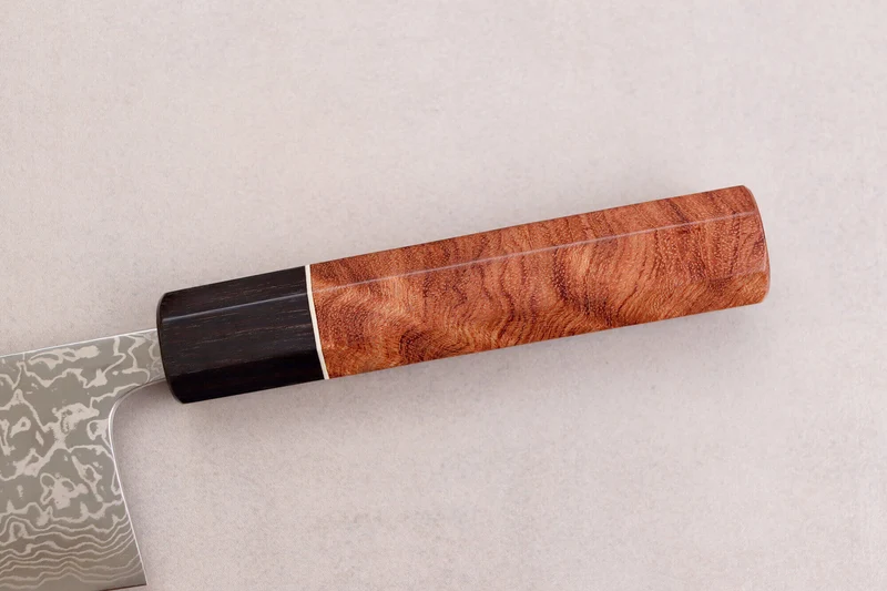 Couteau nakiri 16,5cm japonais artisanal Masashi Yamamoto SLD damas