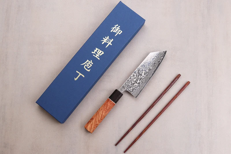 Couteau ko-bunka 13,5cm japonais artisanal Masashi Yamamoto SLD damas