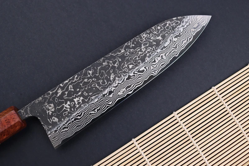 Couteau gyuto 21cm japonais artisanal Masashi Yamamoto SLD Kuro damas