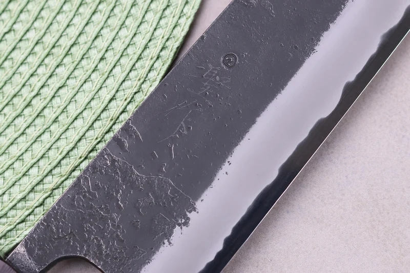 Couteau kiritsuke 21cm japonais artisanal Masashi Yamamoto BS1 Black Nashiji