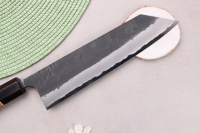 Couteau kiritsuke 21cm japonais artisanal Masashi Yamamoto BS1 Black Nashiji