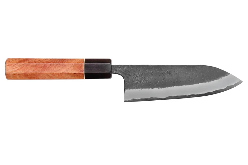 Couteau gyuto 15cm japonais artisanal Masashi Yamamoto BS1 Black Nashiji