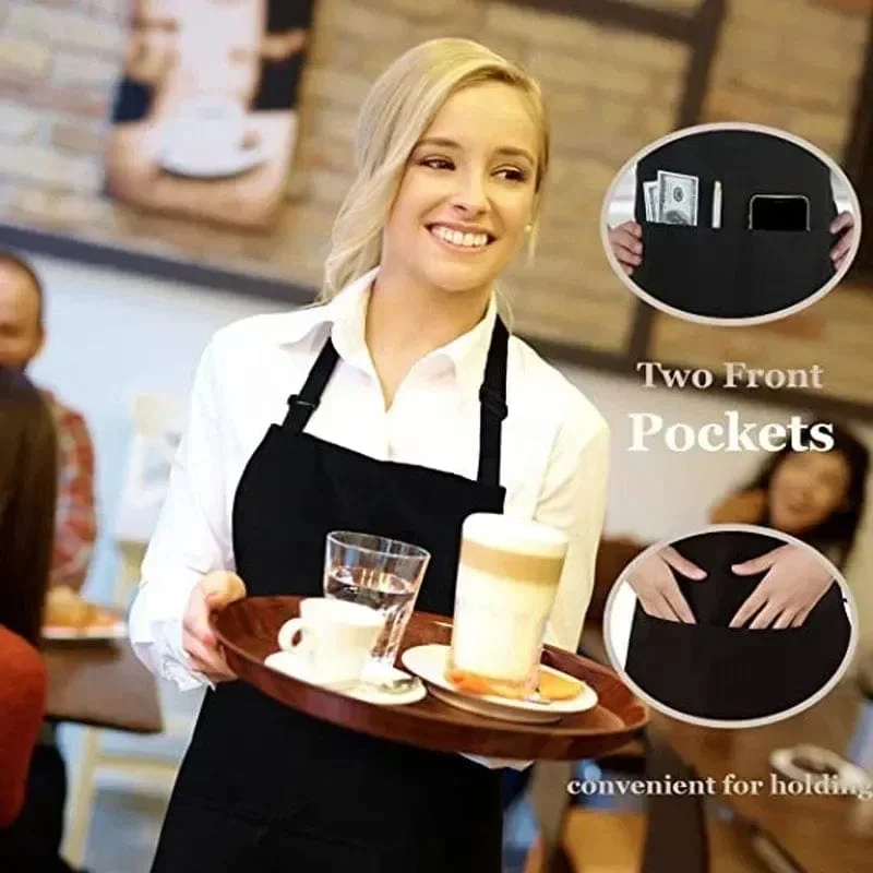 Tablier de Cuisine Réglable Imperméable Anti-huile avec Poche pour Cuisine et Barbecue