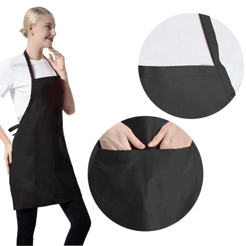 Tablier de Cuisine Réglable Imperméable Anti-huile avec Poche pour Cuisine et Barbecue