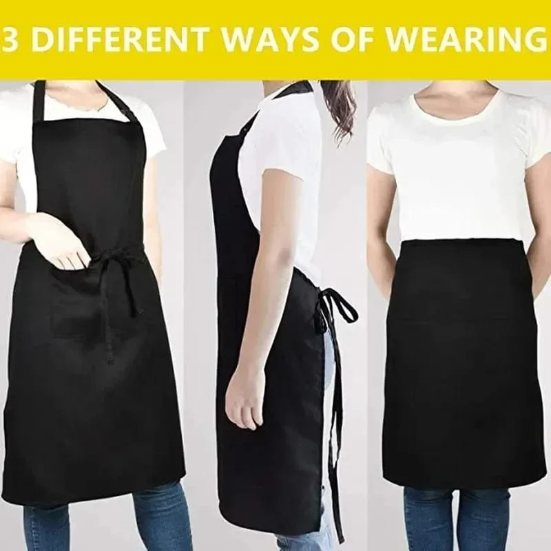 Tablier de Cuisine Réglable Imperméable Anti-huile avec Poche pour Cuisine et Barbecue