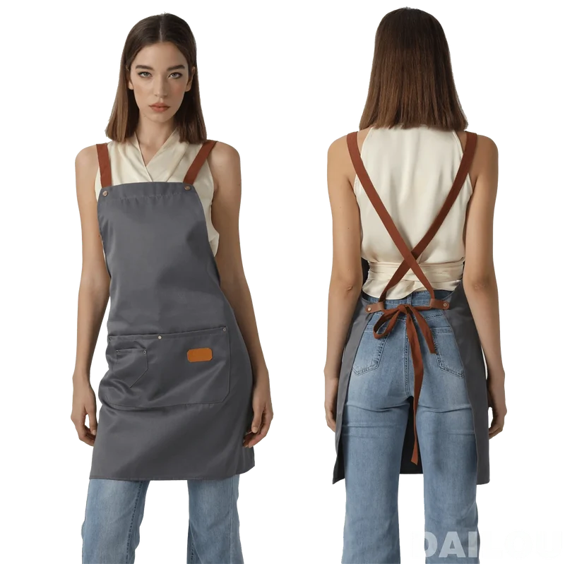 Tablier de cuisine bleu marine en tissu non-tissé