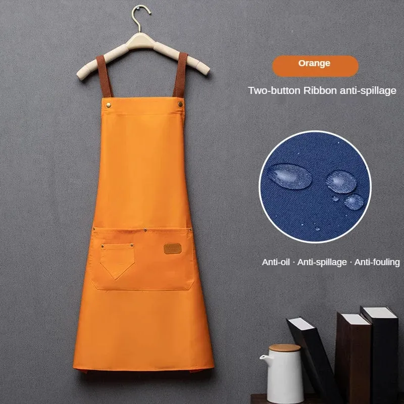 Tablier de cuisine bleu marine en tissu non-tissé