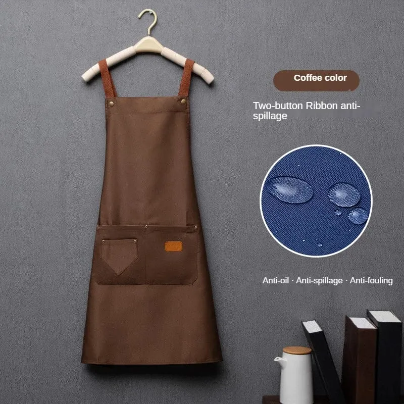 Tablier de cuisine bleu marine en tissu non-tissé