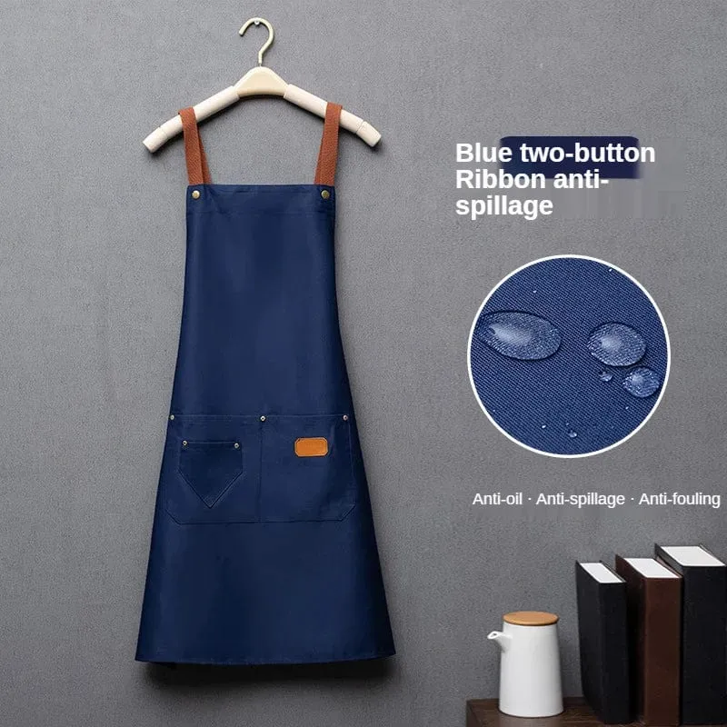 Tablier de cuisine noir en tissu non-tissé