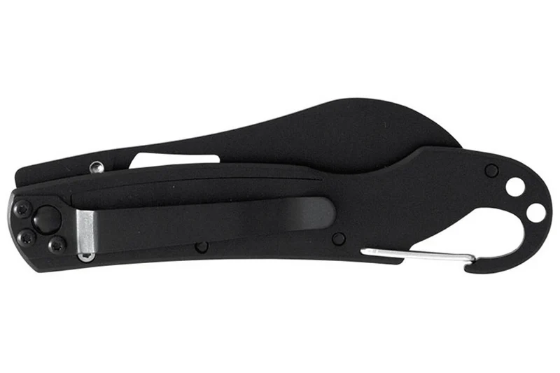 Couteau pliant LUG SP2TOB noir et orange manche G10 et acier 11,6cm avec mousqueton
