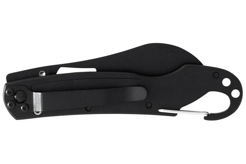 Couteau pliant LUG SP2TBB noir et bleu manche en G10 et acier 11,6cm avec mousqueton