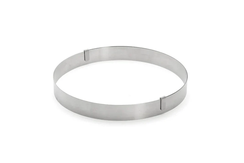 Cercle à entremets extensible De Buyer en inox hauteur 3cm - 18 à 36cm