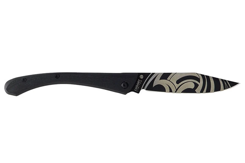 Couteau pliant LUG C63LTB2LI Tatoo noir manche en G10 et acier noir 12cm avec clip