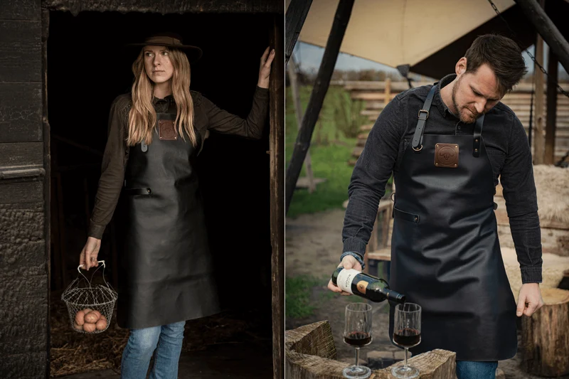 Tablier de cuisine artisanal en cuir Witloft Buffalo Collection