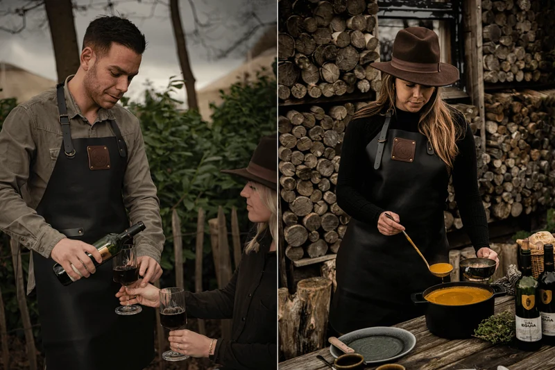 Tablier de cuisine artisanal en cuir Witloft Buffalo Collection