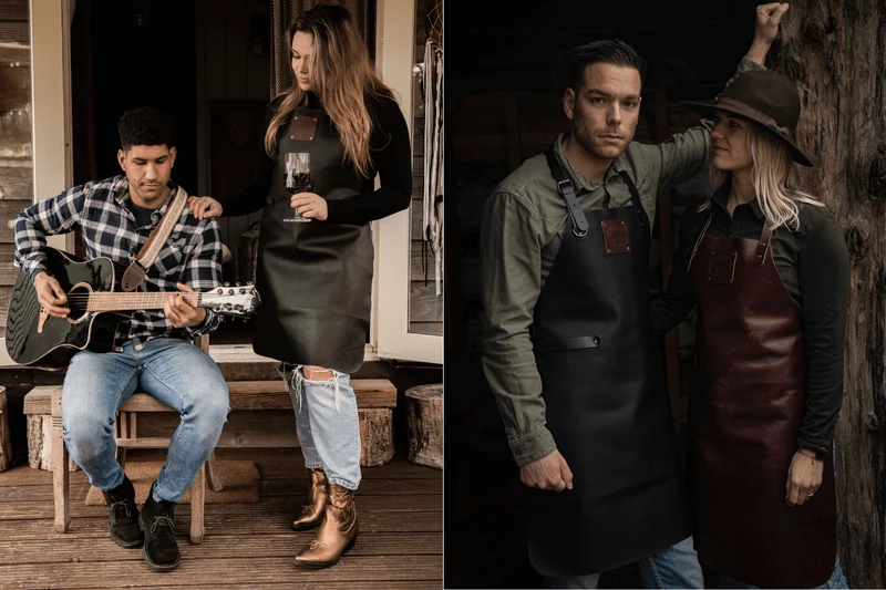 Tablier de cuisine artisanal en cuir Witloft Buffalo Collection