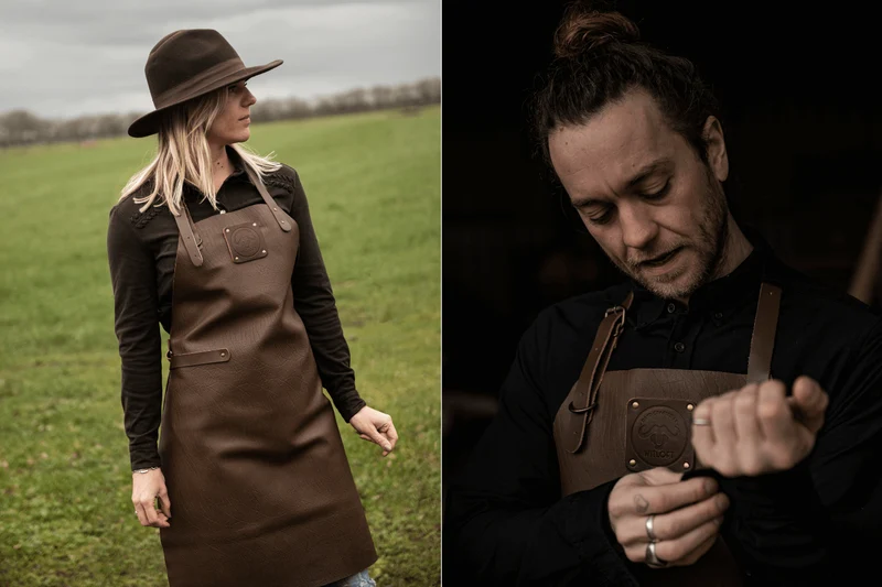 Tablier de cuisine artisanal en cuir Witloft Buffalo Collection