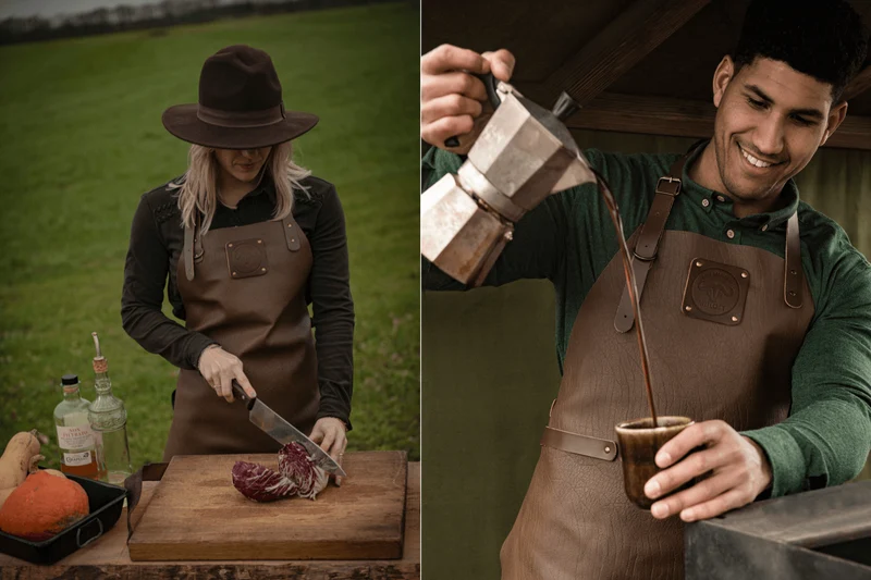Tablier de cuisine artisanal en cuir Witloft Buffalo Collection