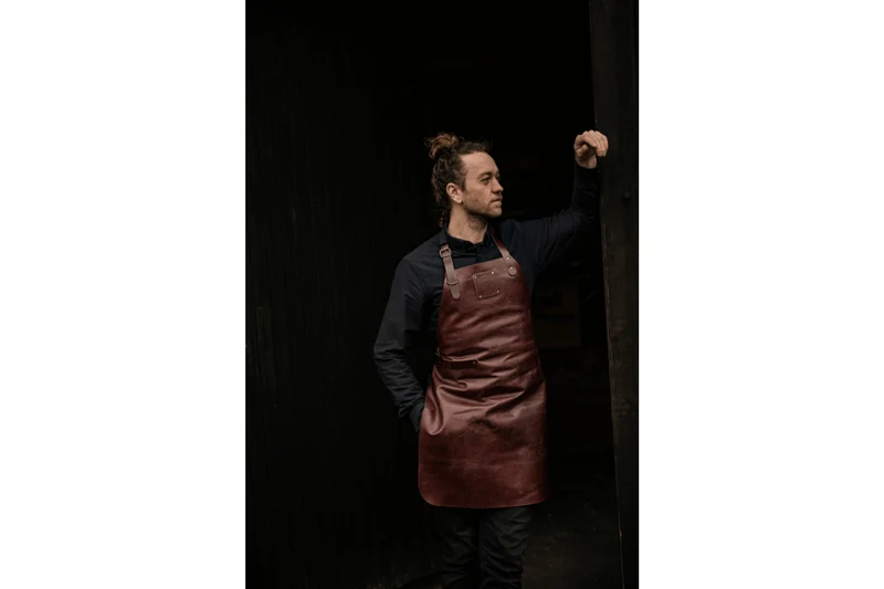 Tablier de cuisine artisanal Witloft Buffalo Collection en cuir pleine fleur