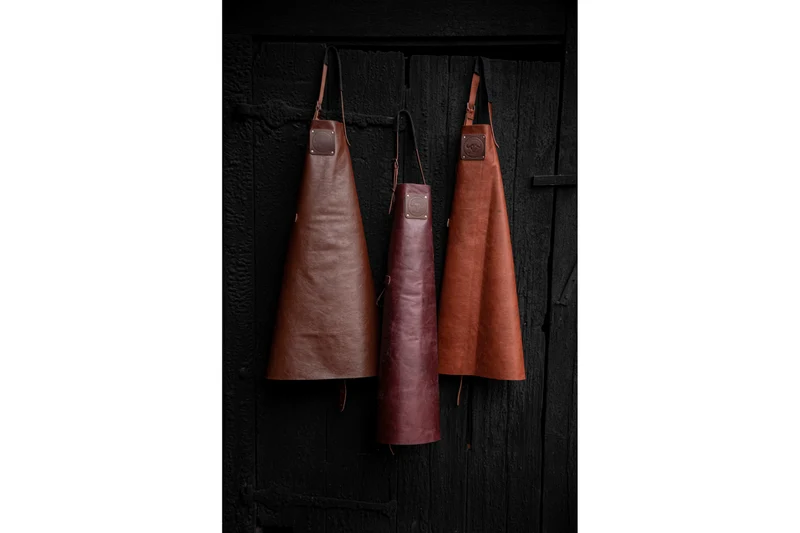 Tablier de cuisine artisanal Witloft Buffalo Collection en cuir pleine fleur