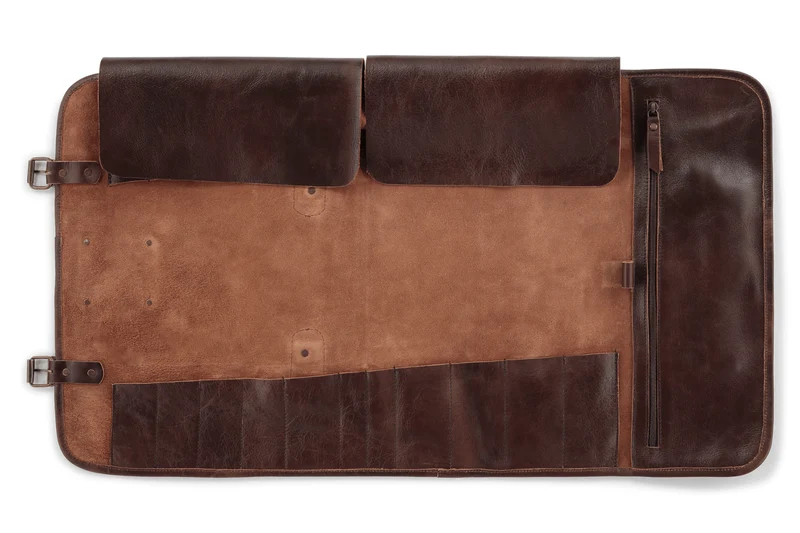 Trousse artisanale en cuir pleine fleur Witloft Buffalo Collection 17 emplacements