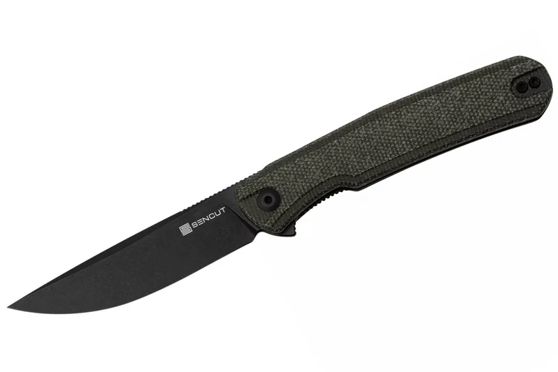 Couteau pliant Sencut Scitus S210423 manche en micarta vert foncé 11,5cm