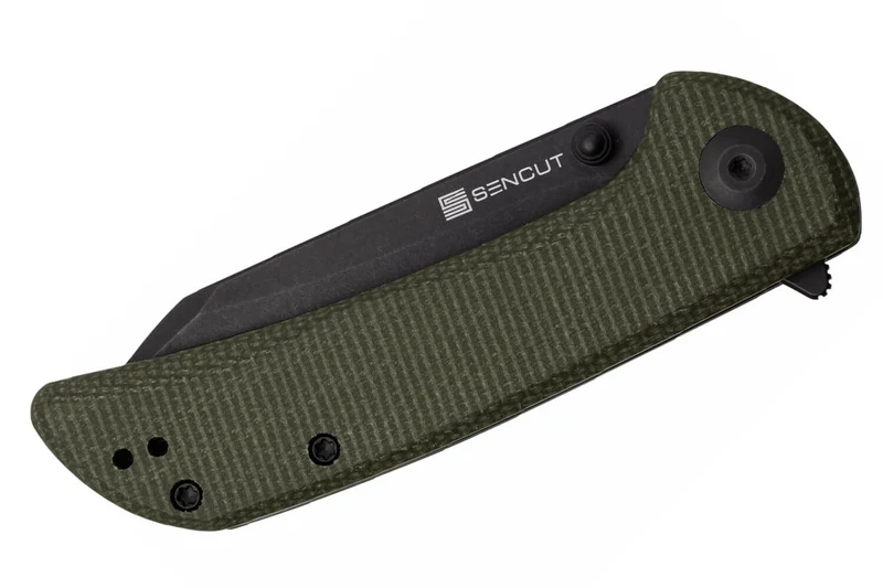Couteau pliant Sencut Fritch S220141 manche en micarta vert 10,2cm