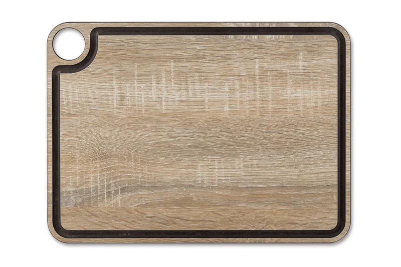 Planche à découper Arcos en fibres de cellulose et résine motif bois avec rigole