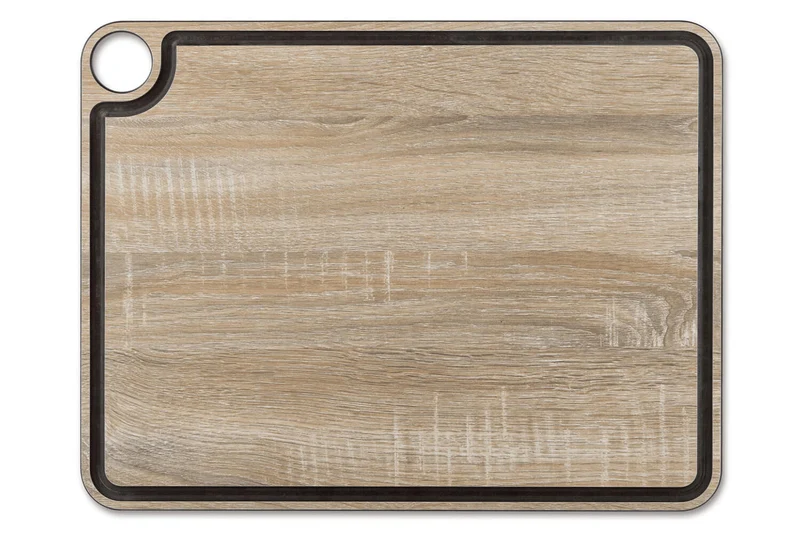 Planche à découper Arcos en fibres de cellulose et résine motif bois avec rigole