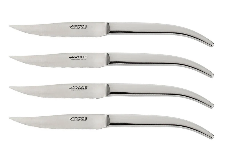 Coffret de 4 couteaux à steak Arcos Steel-Force tout en inox lame dentelée 11cm
