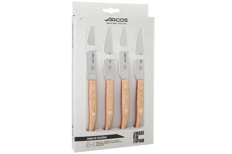 Coffret de 4 couteaux à steak Arcos The Origin manche micarta beige