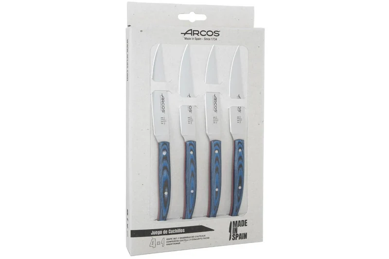Coffret de 4 couteaux à steak Arcos The Origin manche micarta bleu