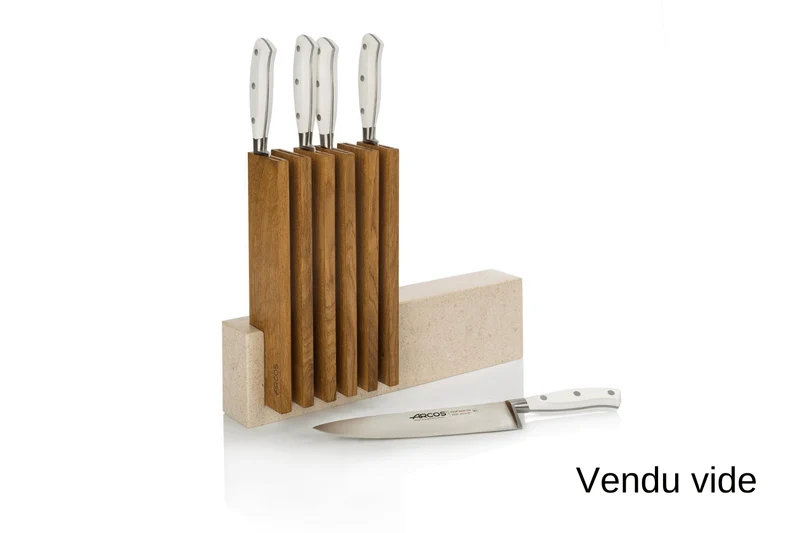 Bloc vide artisanal Arcos Petra en pierre et bois 28x36,4x7,8cm
