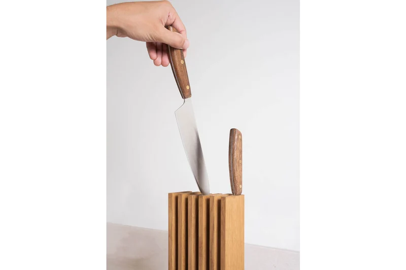 Bloc vide artisanal Arcos Petra en pierre et bois 28x36,4x7,8cm